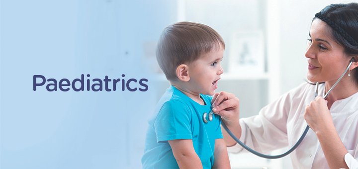 Paediatrician examining a young child with a stethoscope during a routine health checkup.